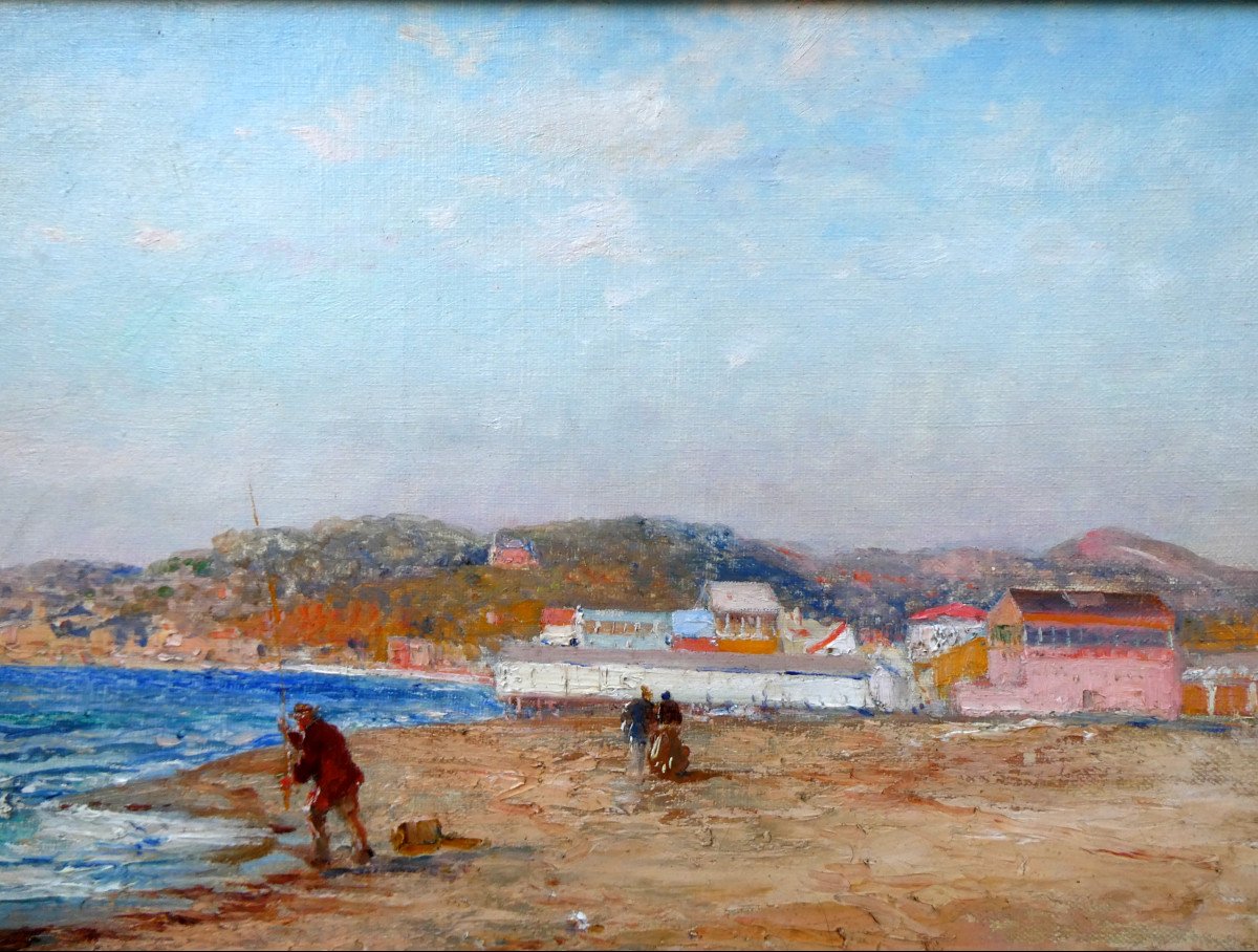 Louis Nattero (1870-1915) On Prado Beach In Marseille-photo-1