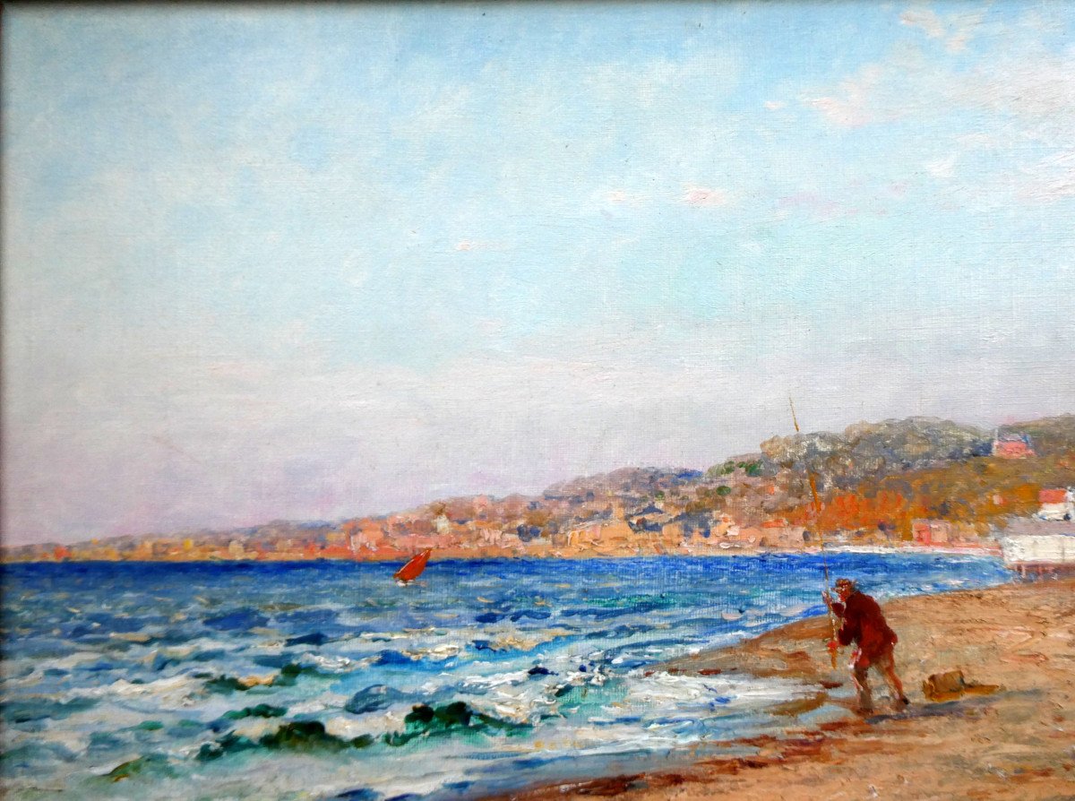 Louis Nattero (1870-1915) On Prado Beach In Marseille-photo-2