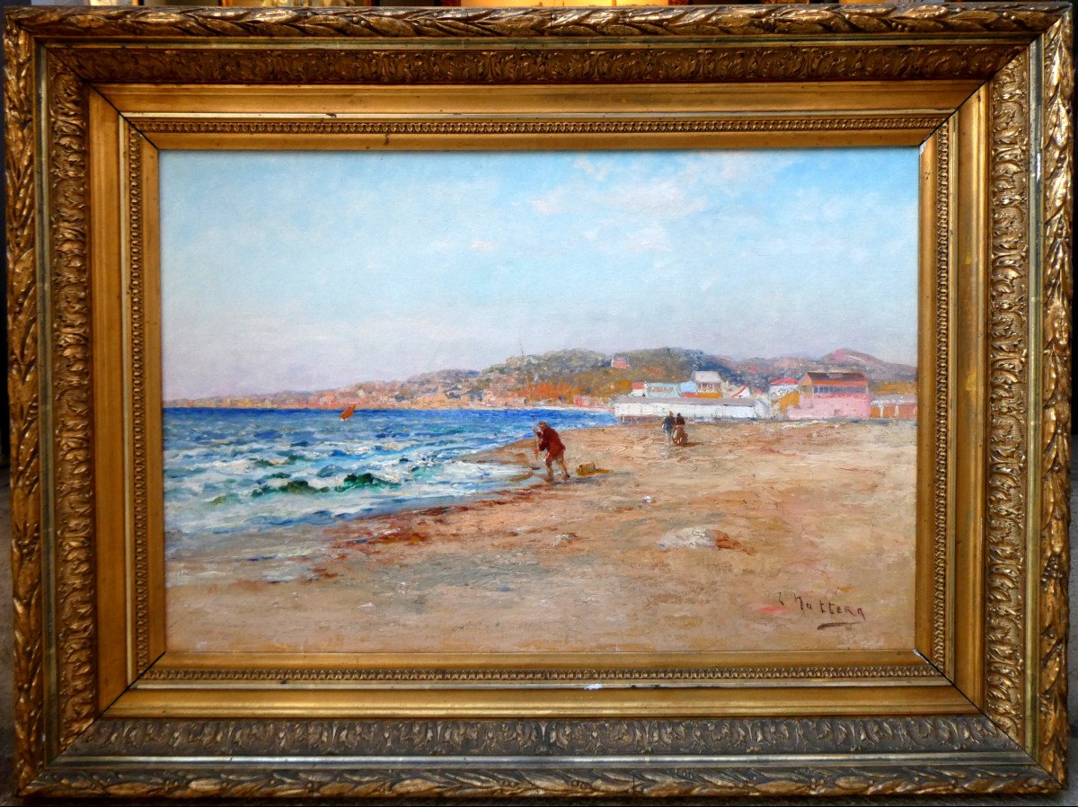 Louis Nattero (1870-1915) On Prado Beach In Marseille-photo-5