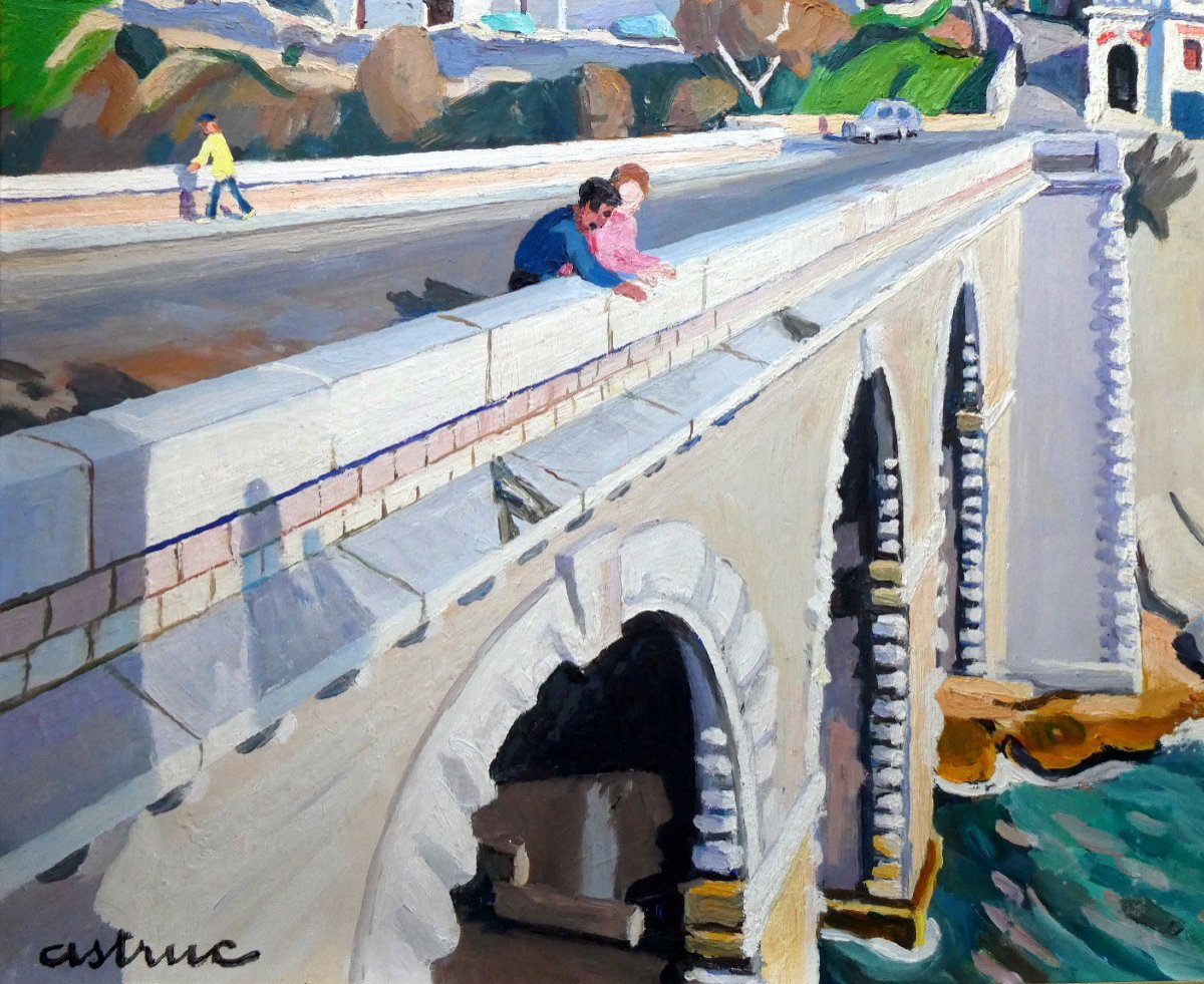 Edmond Astruc (1878-1979) On The Counterfeit Money Bridge In Marseille-photo-4