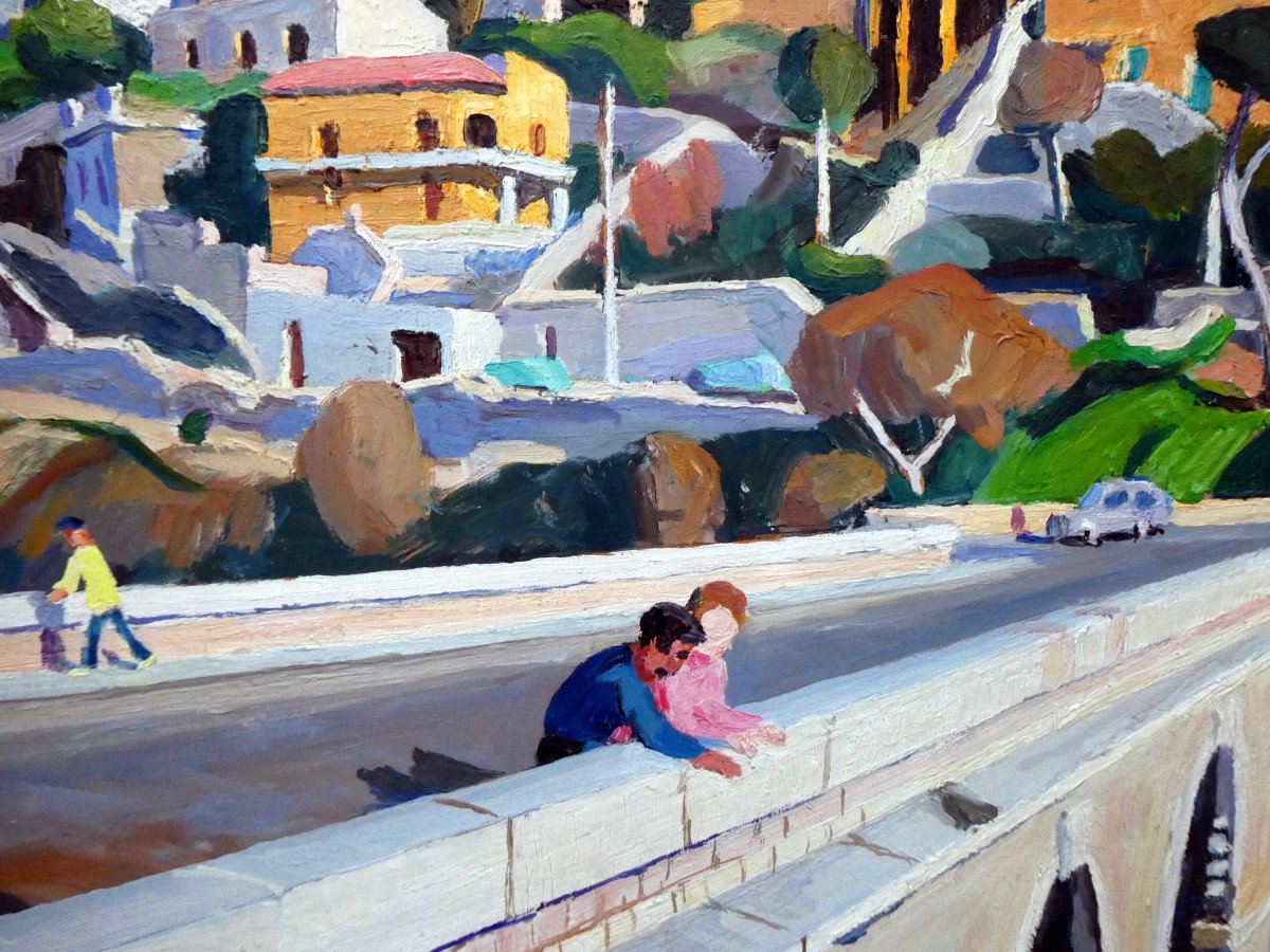 Edmond Astruc (1878-1979) On The Counterfeit Money Bridge In Marseille-photo-4