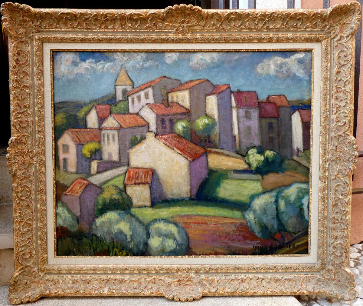 Louis Audibert (1880-1983) Village In Provence -photo-2