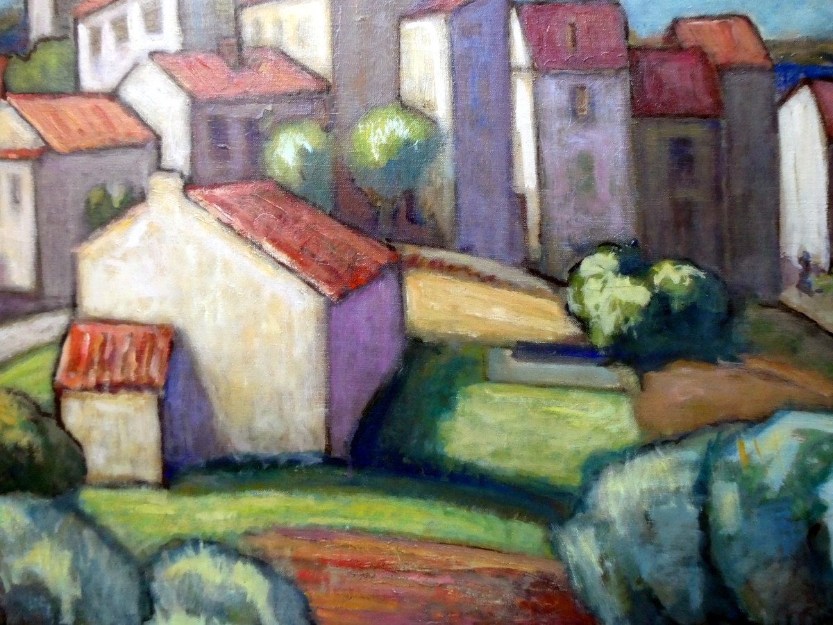 Louis Audibert (1880-1983) Village In Provence -photo-4