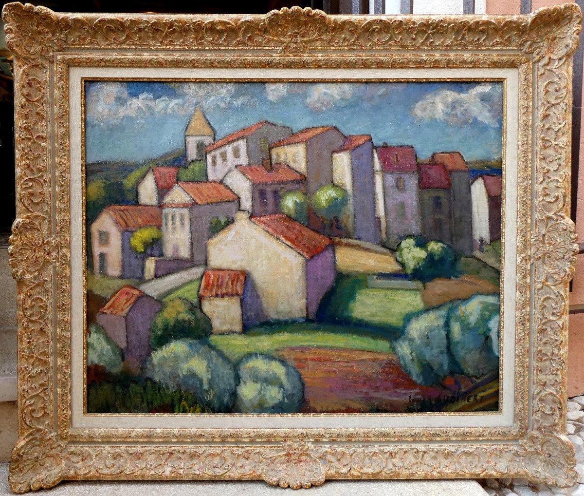 Louis Audibert (1880-1983) Village In Provence -photo-6