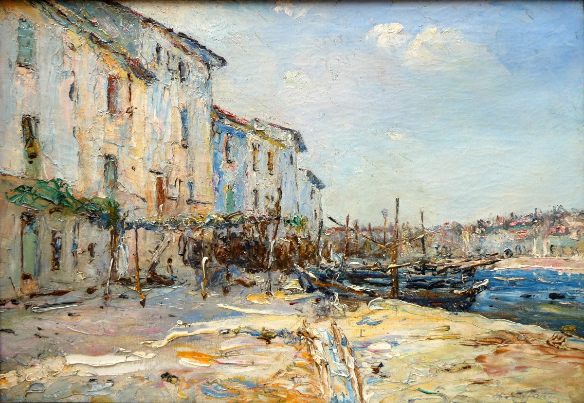 Dominique Offand (1869-?) Martigues The Brescon District Called Bird Mirror