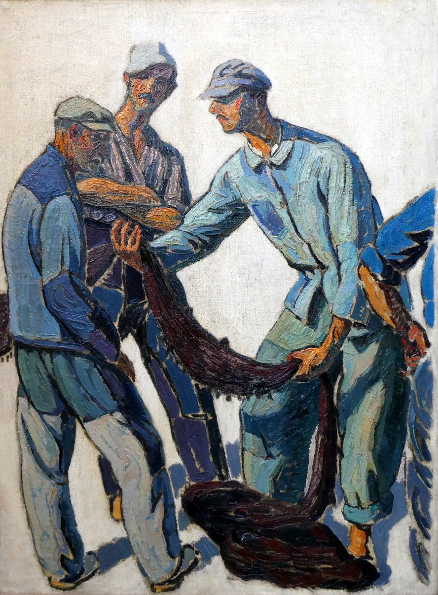 Jacques Martin Ferrières (1893-1972) The Anchovy Fishermen Of Collioure-photo-6