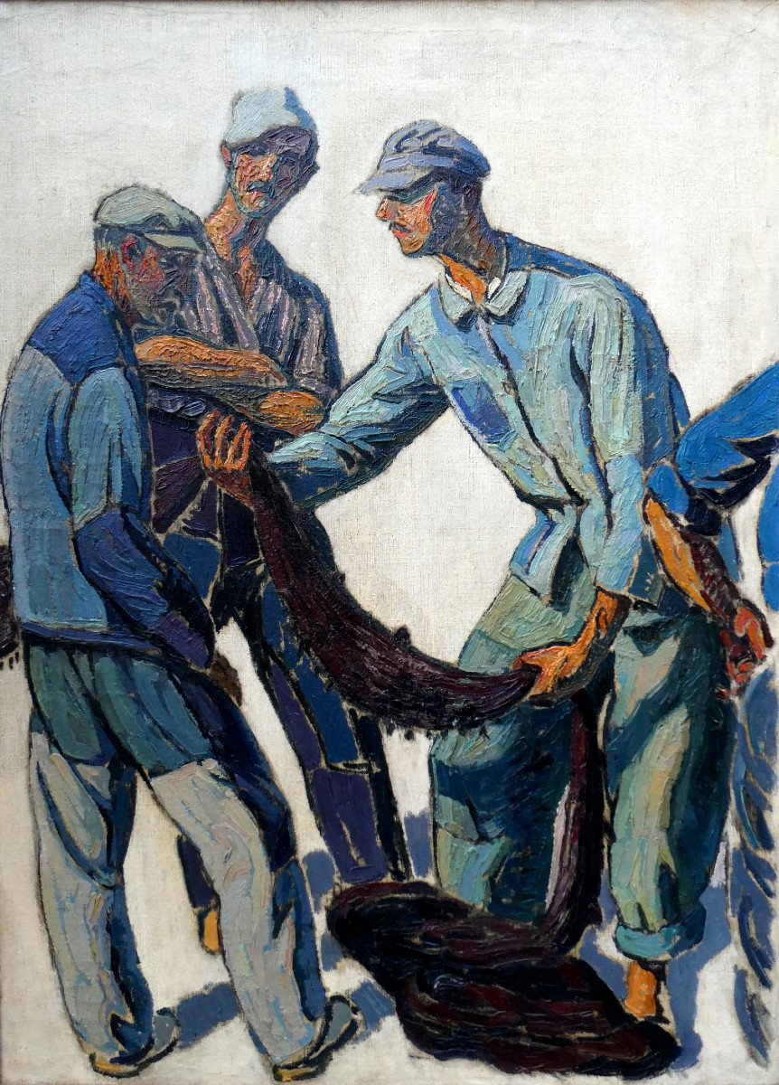 Jacques Martin Ferrières (1893-1972) The Anchovy Fishermen Of Collioure