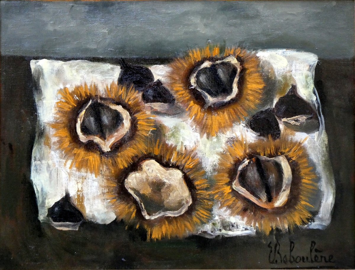 Eugène Baboulène (1905-1994) Still Life With Chestnuts-photo-4