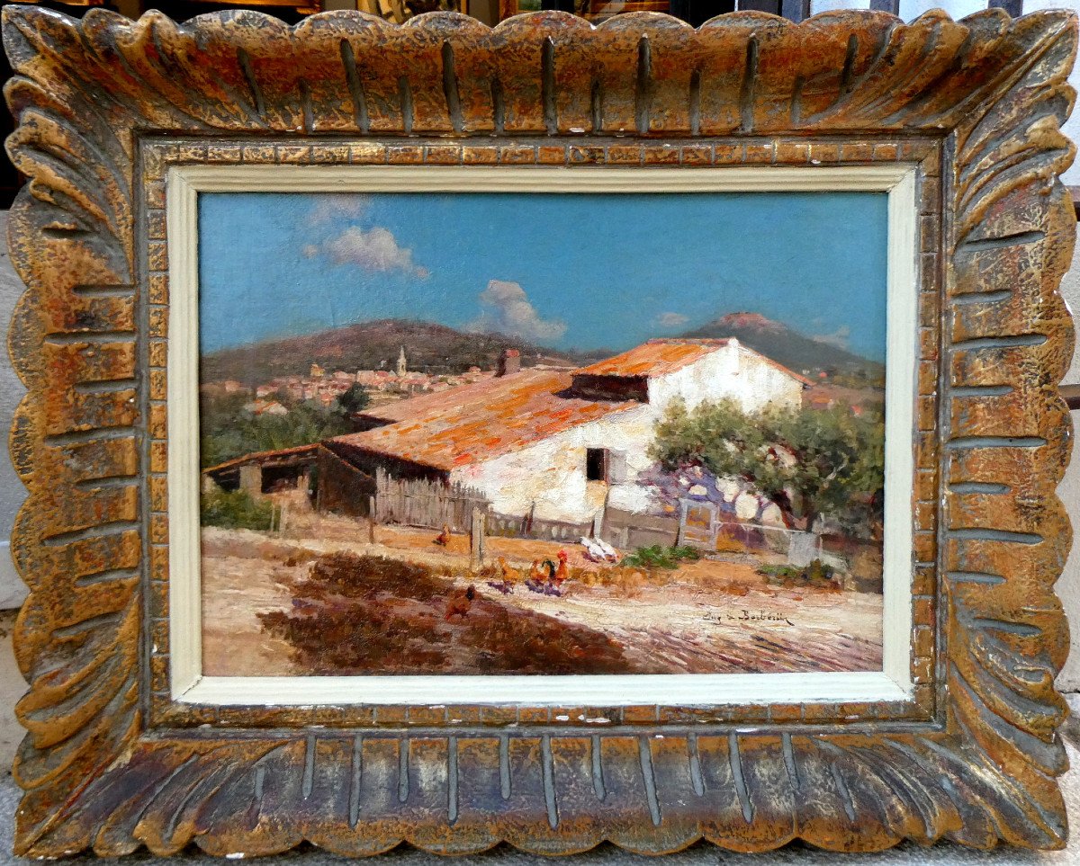 Eugène De Barbériis (1851-1937) La Vieille  Ferme Dans Un Village Du Var-photo-2