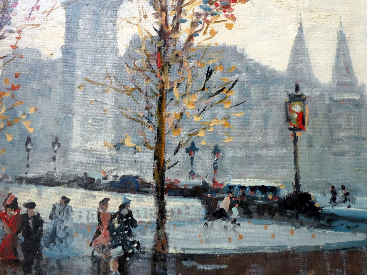 Mério Ameglio (1897-1970) Paris, La Conciergerie En Hiver.-photo-1