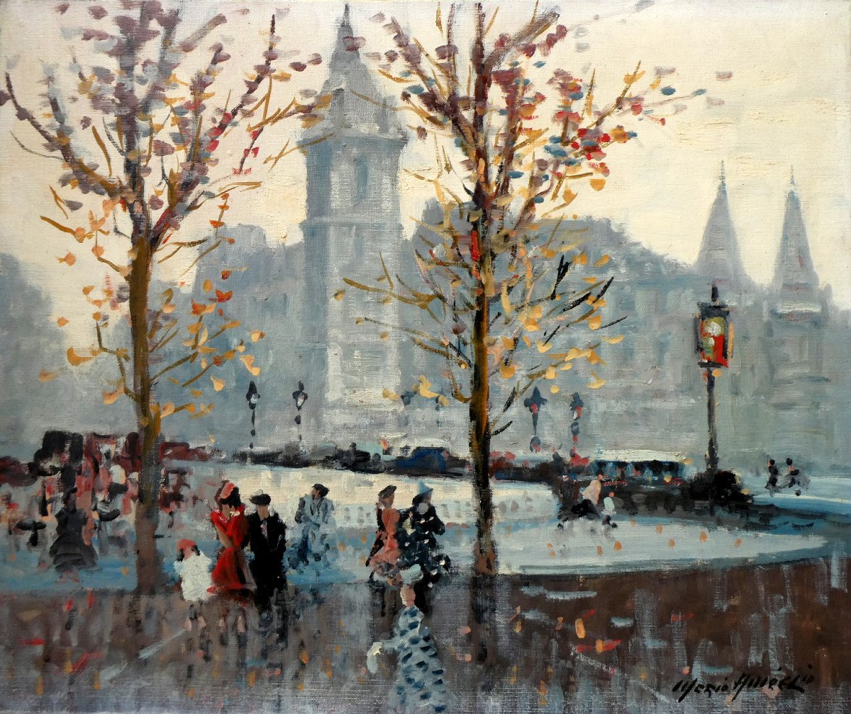 Mério Ameglio (1897-1970) Paris, La Conciergerie En Hiver.-photo-6