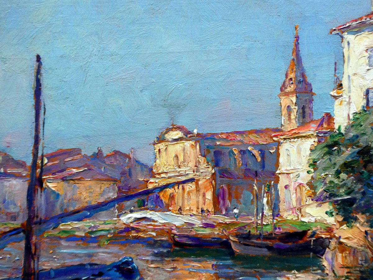 Adolphe Louis Gaussen (1871-1957) l'Eglise Saint Genest à Martigues-photo-3