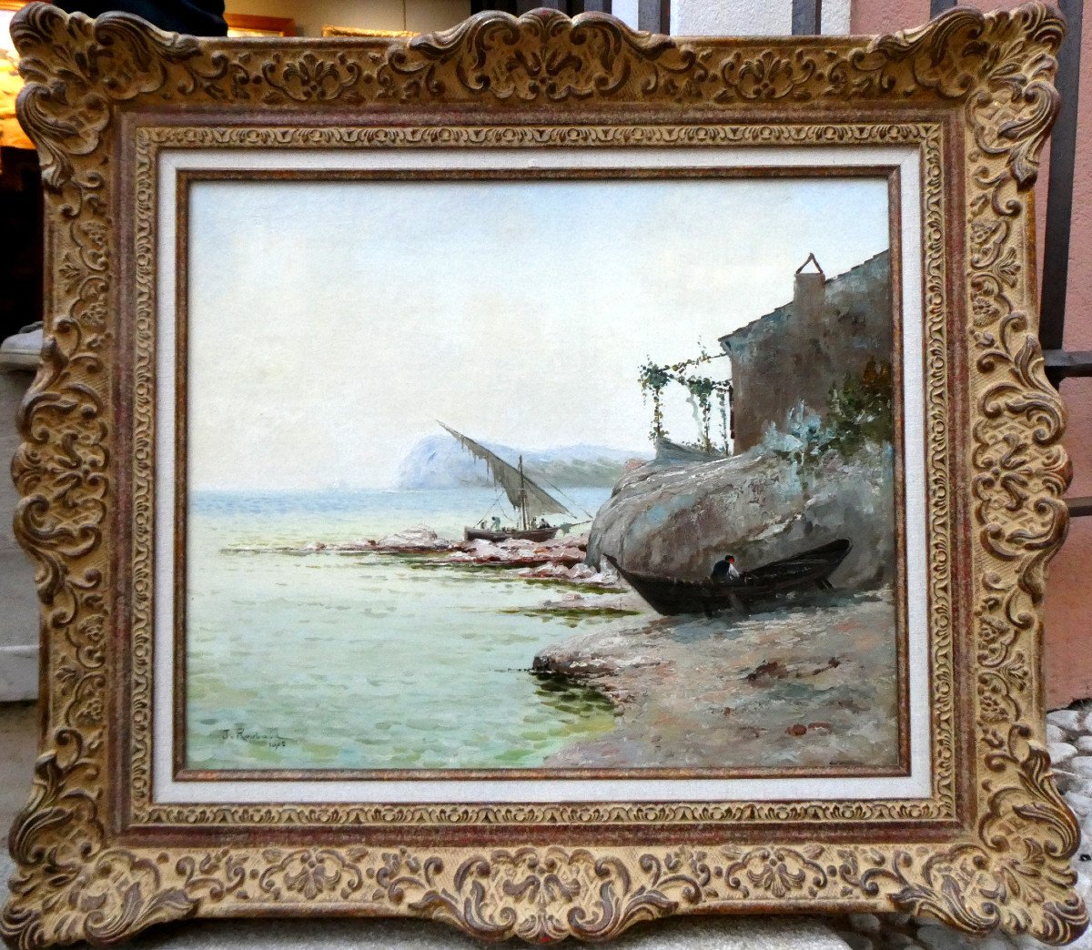 Jean-baptiste Roubaud (1871-1936) Seaside On The Var Coast - Cap Sicié-photo-5