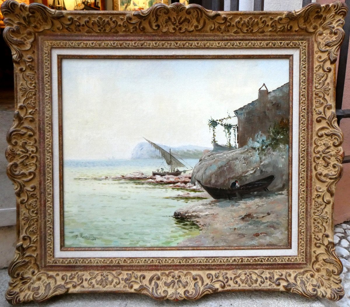 Jean-baptiste Roubaud (1871-1936) Seaside On The Var Coast - Cap Sicié-photo-6