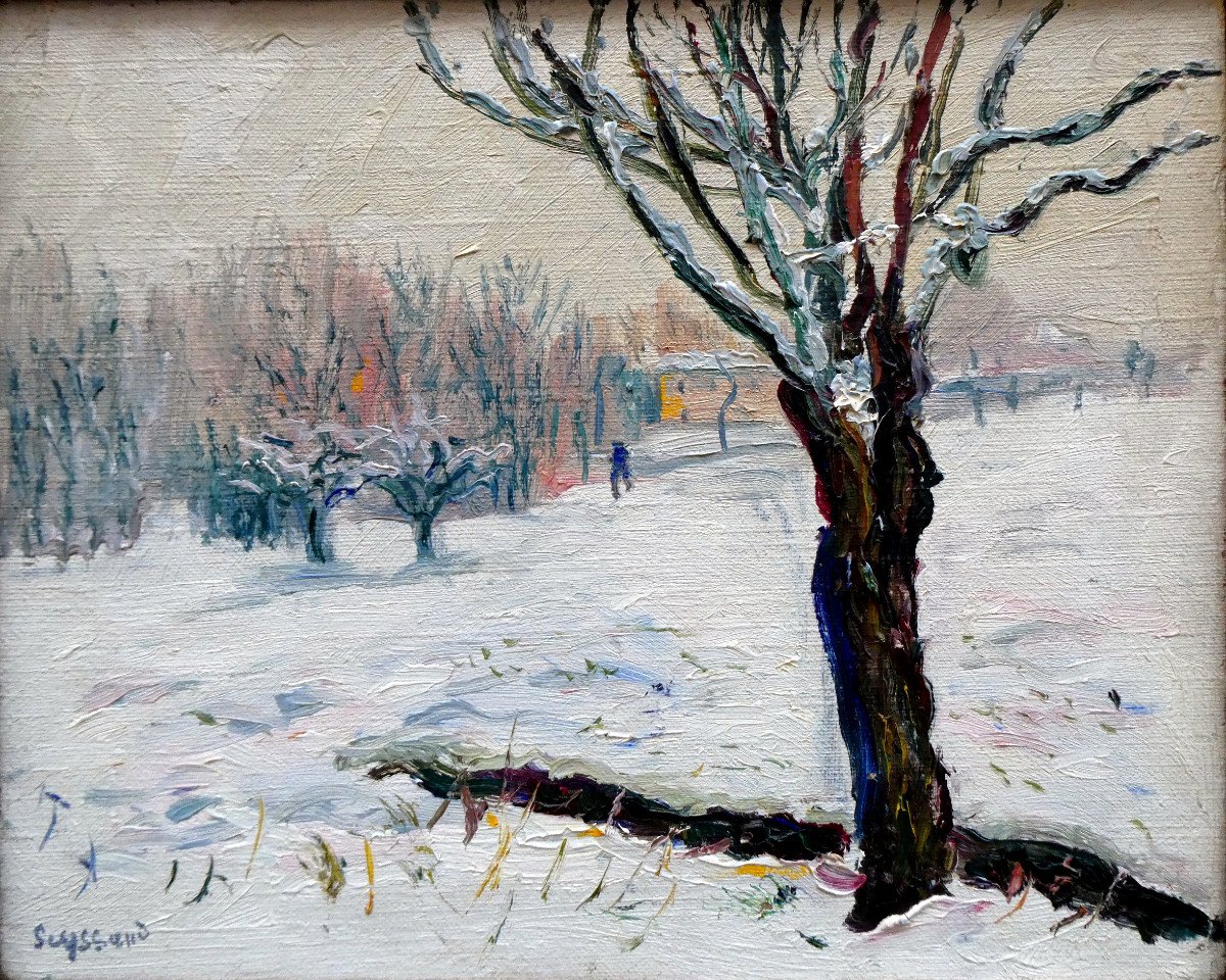 René Seyssaud (1867-1952) Paysage De Neige-photo-5