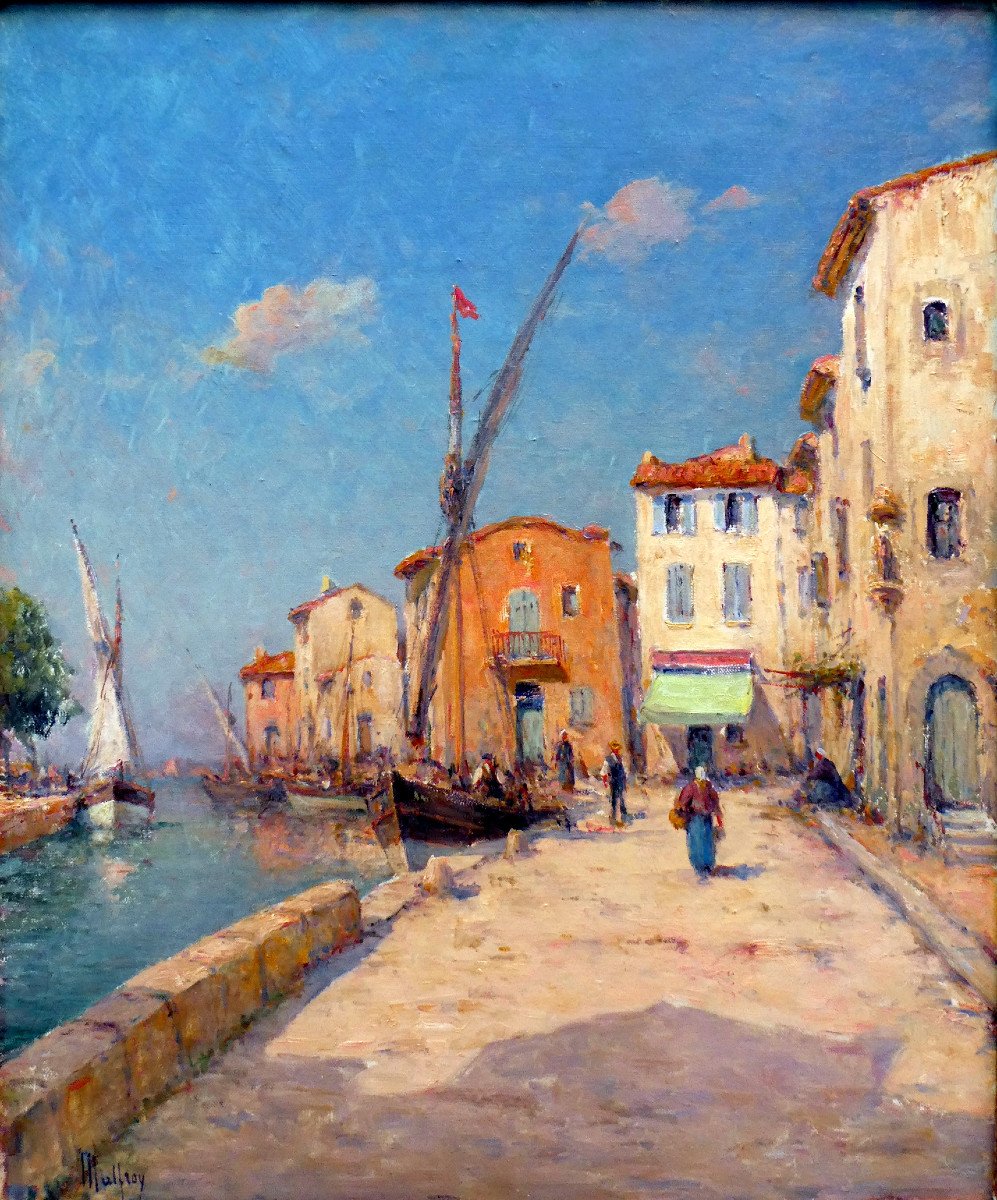 Charles Malfroy (1862-1939) Martigues, La Maison Au Chapeau De Gendarme