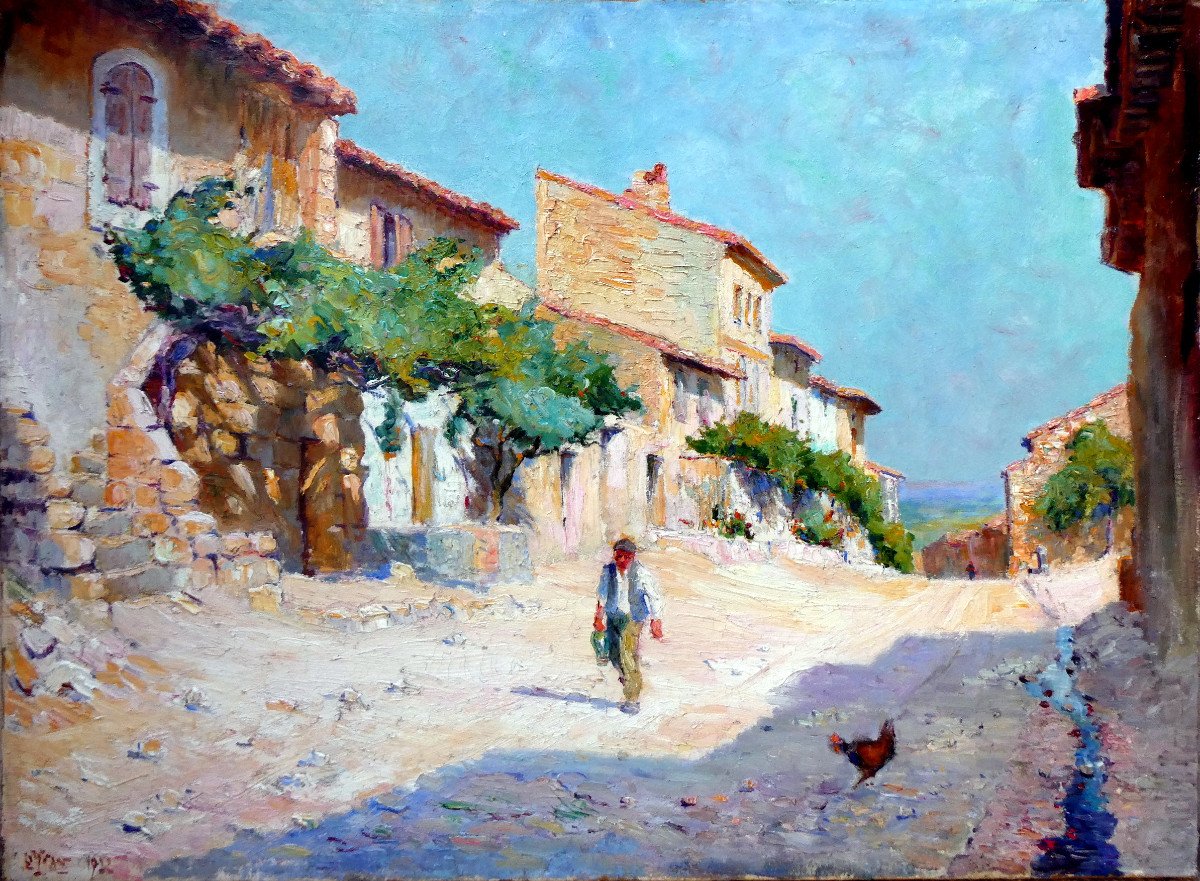 Eugène Marius Yvan (xixe-xxe) Rue Provençale Ensoleillée