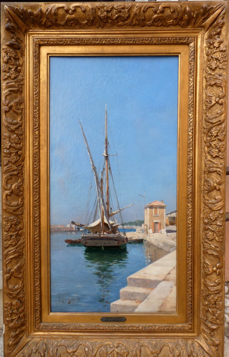 Joseph Garibaldi (1863-1941) Tartane In The Port Of Cassis In 1892-photo-2