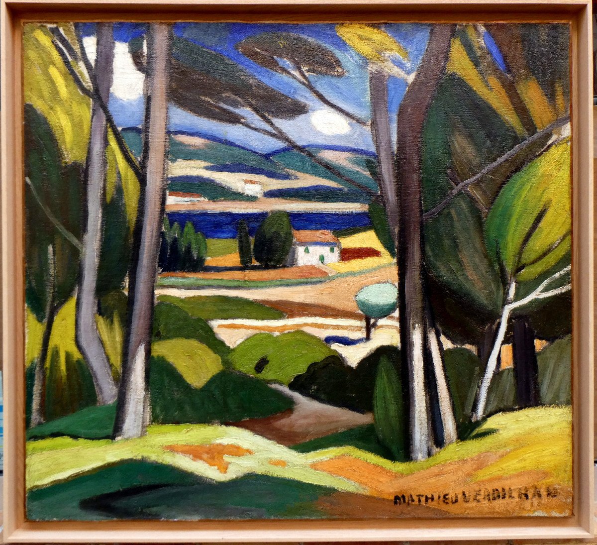 Louis Mathieu Verdilhan (1875-1928) Paysage Provençal Aux Grands Arbres-photo-2