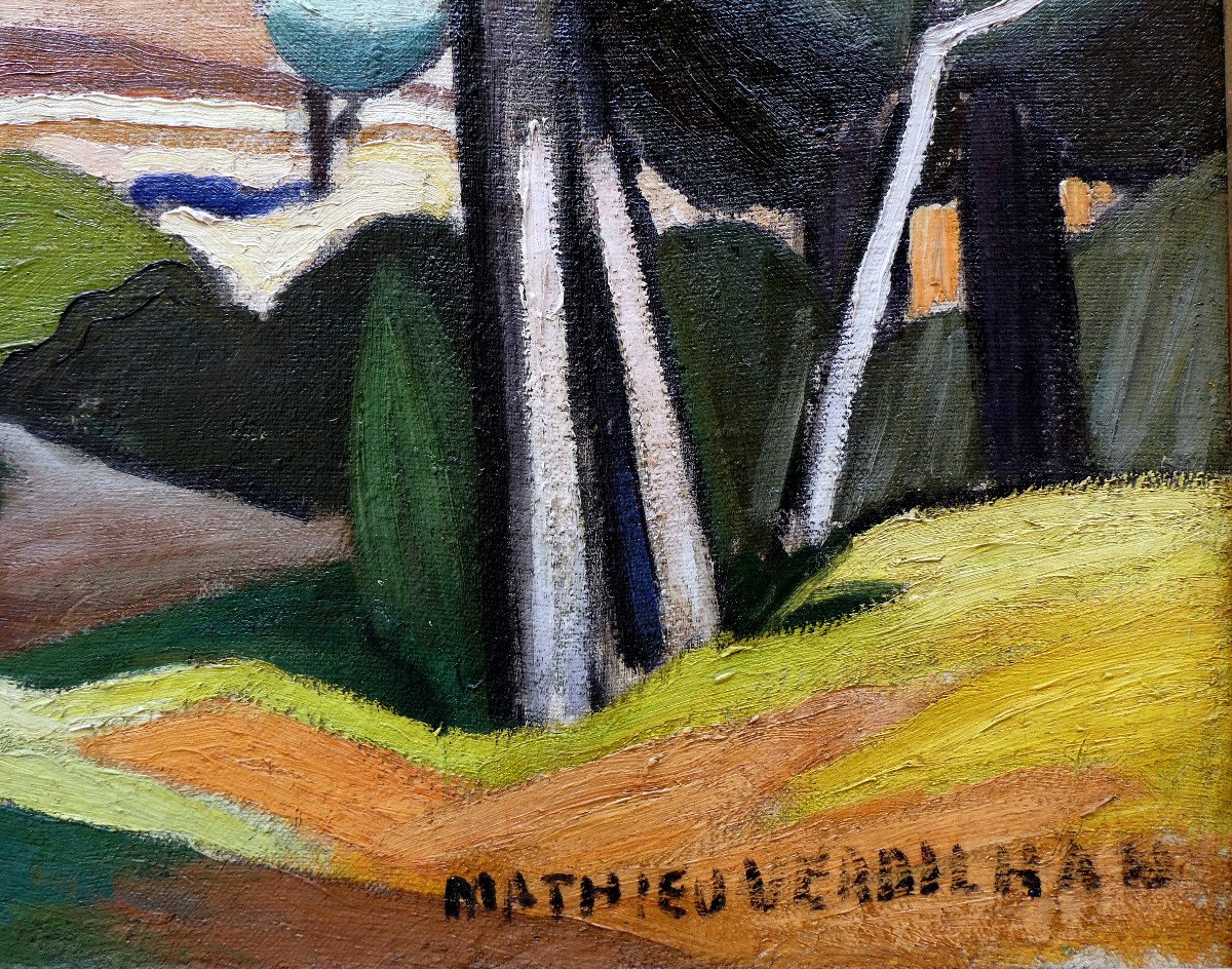 Louis Mathieu Verdilhan (1875-1928) Paysage Provençal Aux Grands Arbres-photo-3