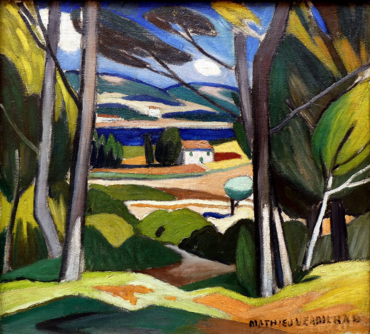 Louis Mathieu Verdilhan (1875-1928) Paysage Provençal Aux Grands Arbres