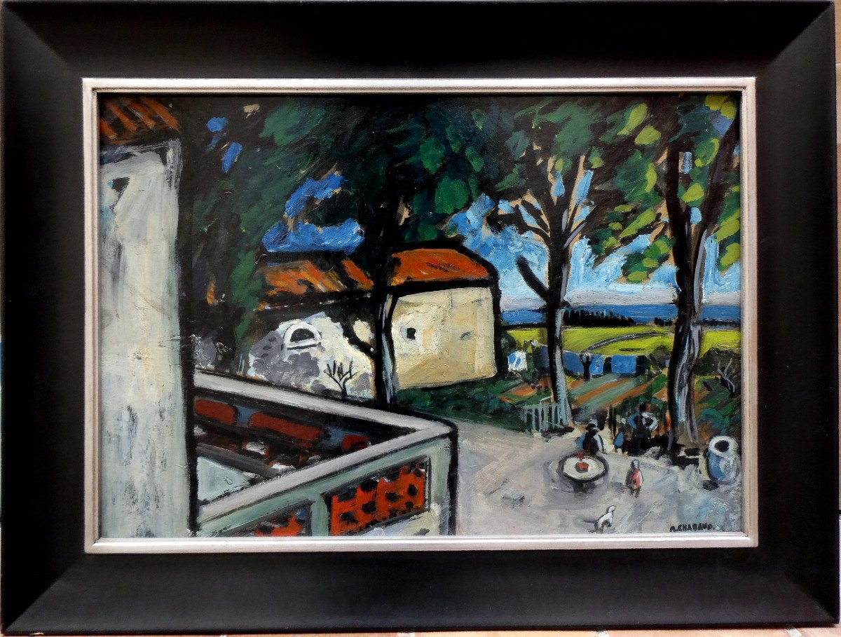 Auguste Chabaud (1882-1955) La Terrasse Du Mas De Martin-photo-2