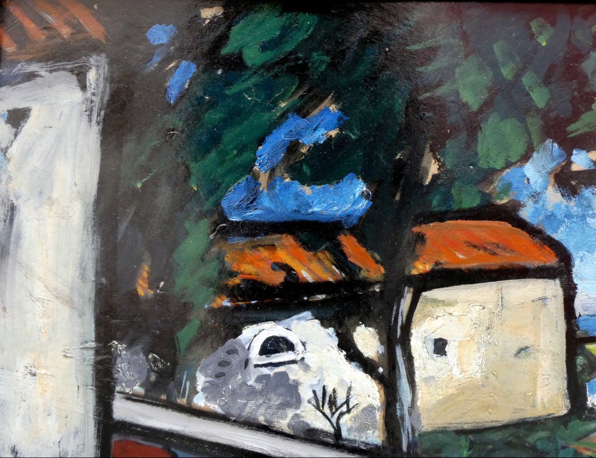 Auguste Chabaud (1882-1955) La Terrasse Du Mas De Martin-photo-3