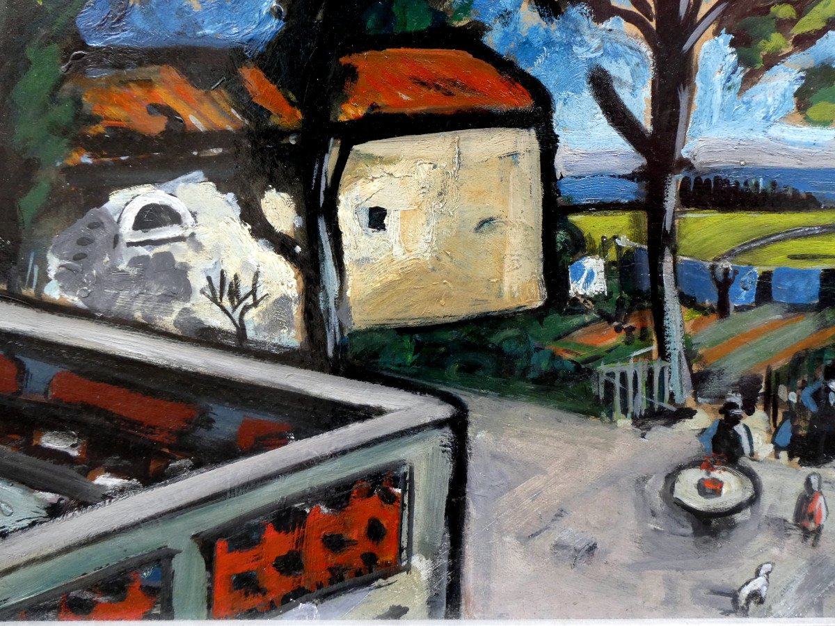 Auguste Chabaud (1882-1955) La Terrasse Du Mas De Martin-photo-2