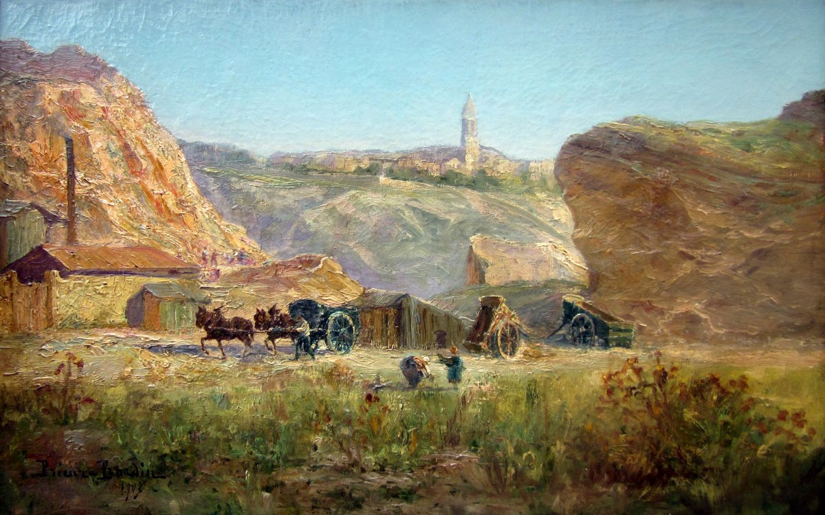 François Léon Prieur Bardin (1870-1939) Environs De Saint Henri à Marseille