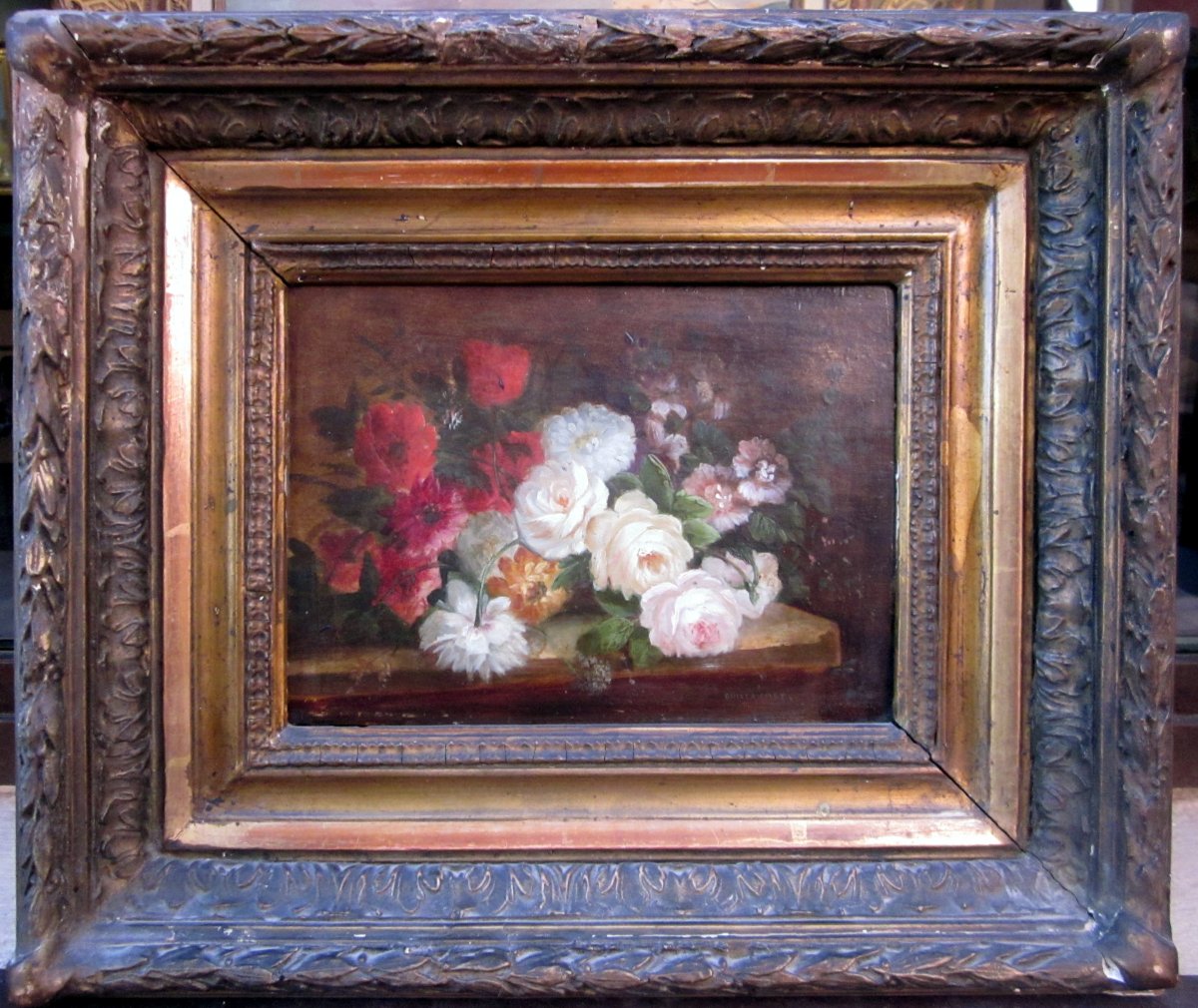 Guillaumet (xixe) Pair Of Floral Compositions On A Table