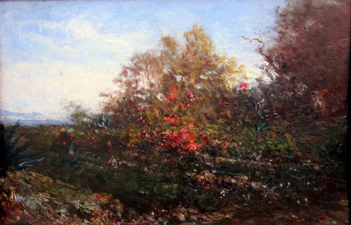 Félix Ziem (1821-1911) Le Jardin De l'Artiste à Nice