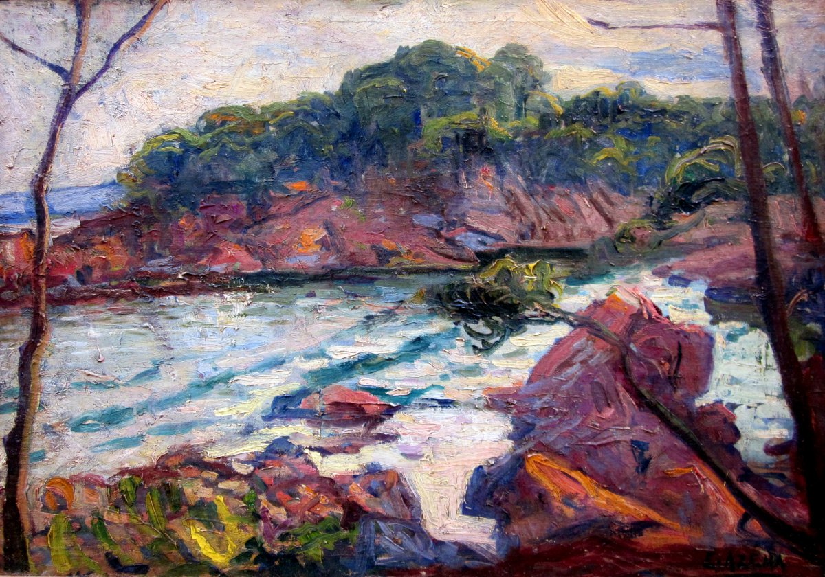 Ernest Azéma (1871-1917) Calanque Dans l'Estérel