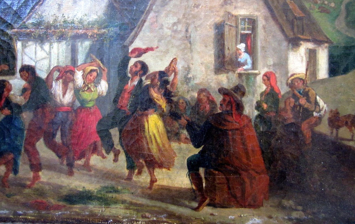 Eugénio Lucas Y Padilla (1817-1870) Spanish Folk Dance-photo-3