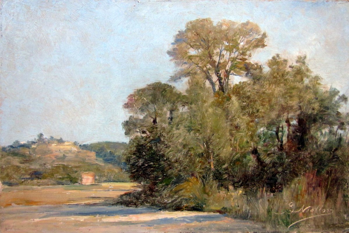 Barthélemy Niollon (1849-1927) Paysage Des Environs d'Aix En Provence-photo-3