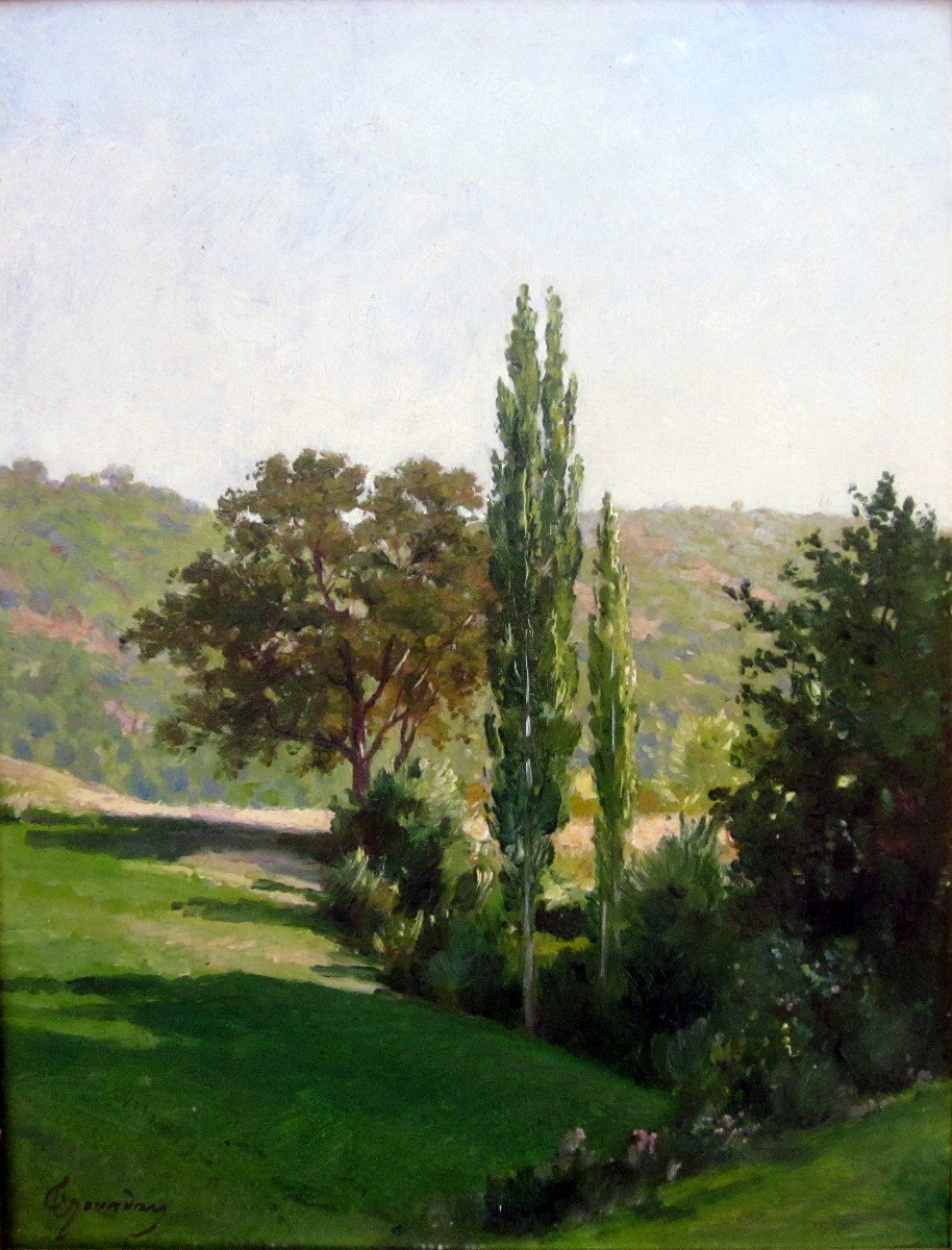 Théodore Jourdan (1833-1908) Walnut And Poplar In Lourmarin