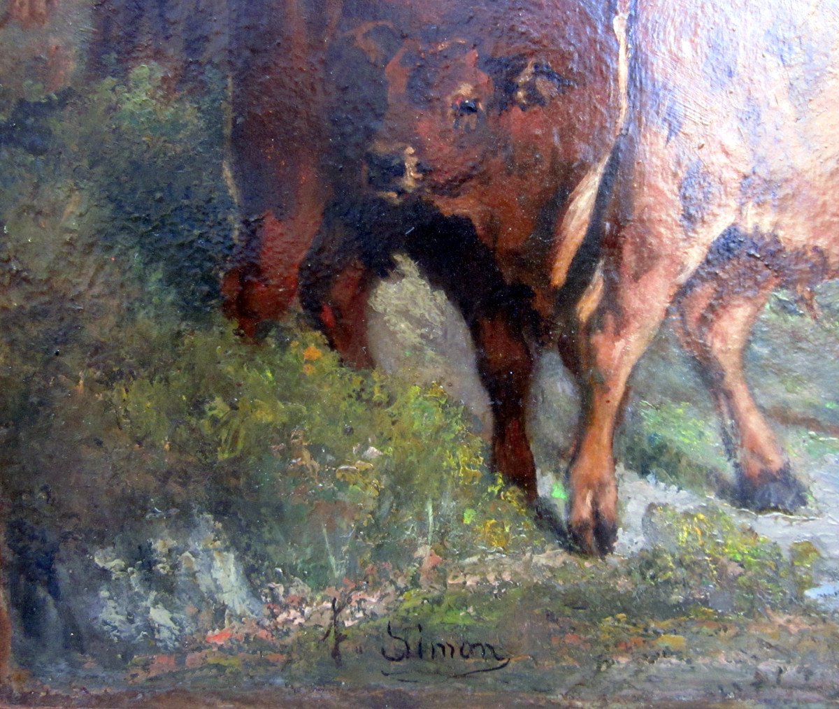 François Simon (1818-1896) The Bouvier Leading His Calves-photo-4