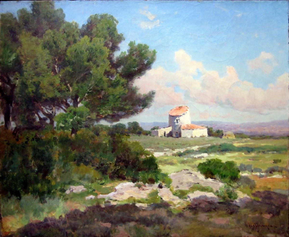 Théophile Décanis (1847-1917) Petit Mas (mazet) In Provence-photo-1