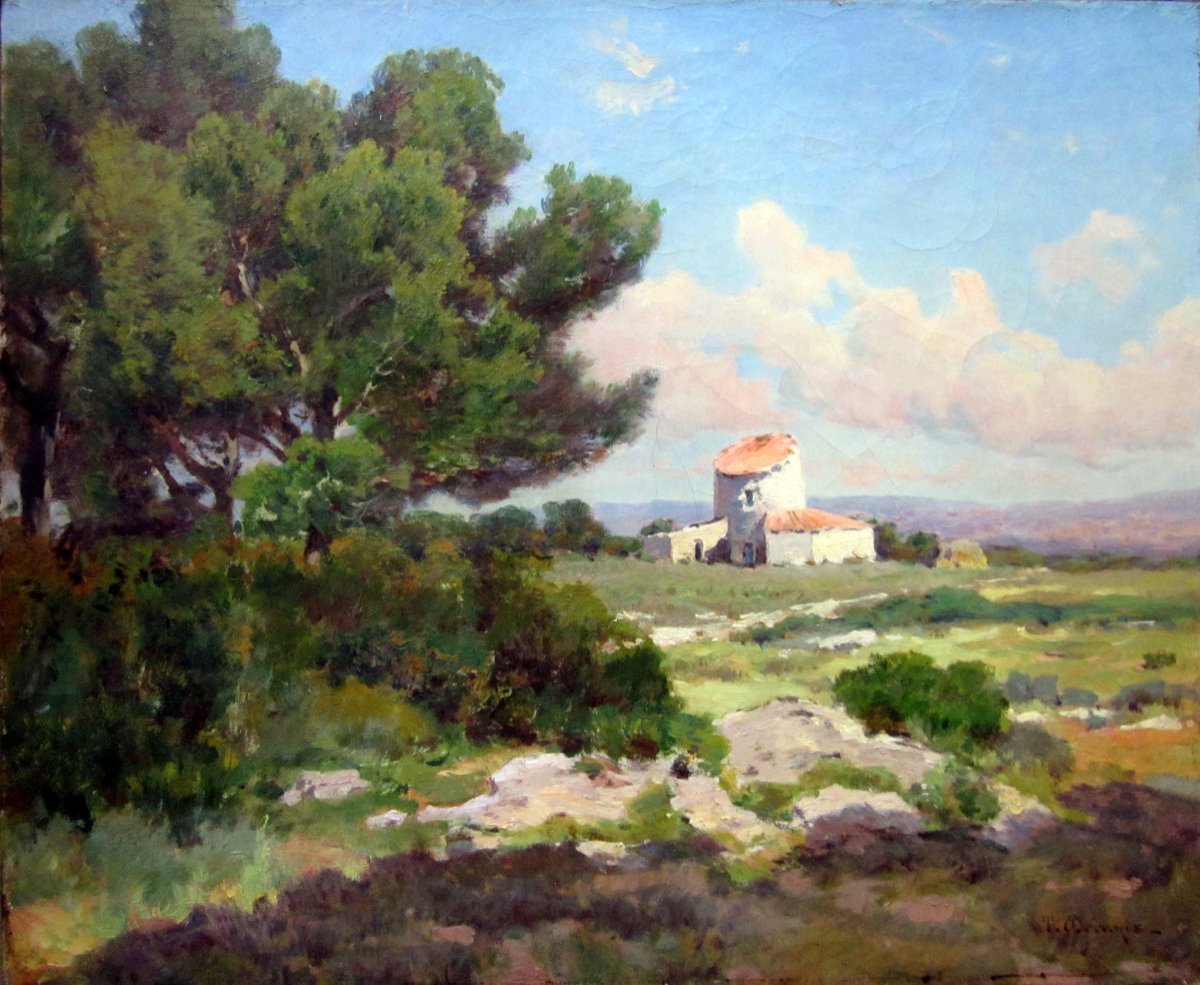 Théophile Décanis (1847-1917) Petit Mas (mazet) In Provence