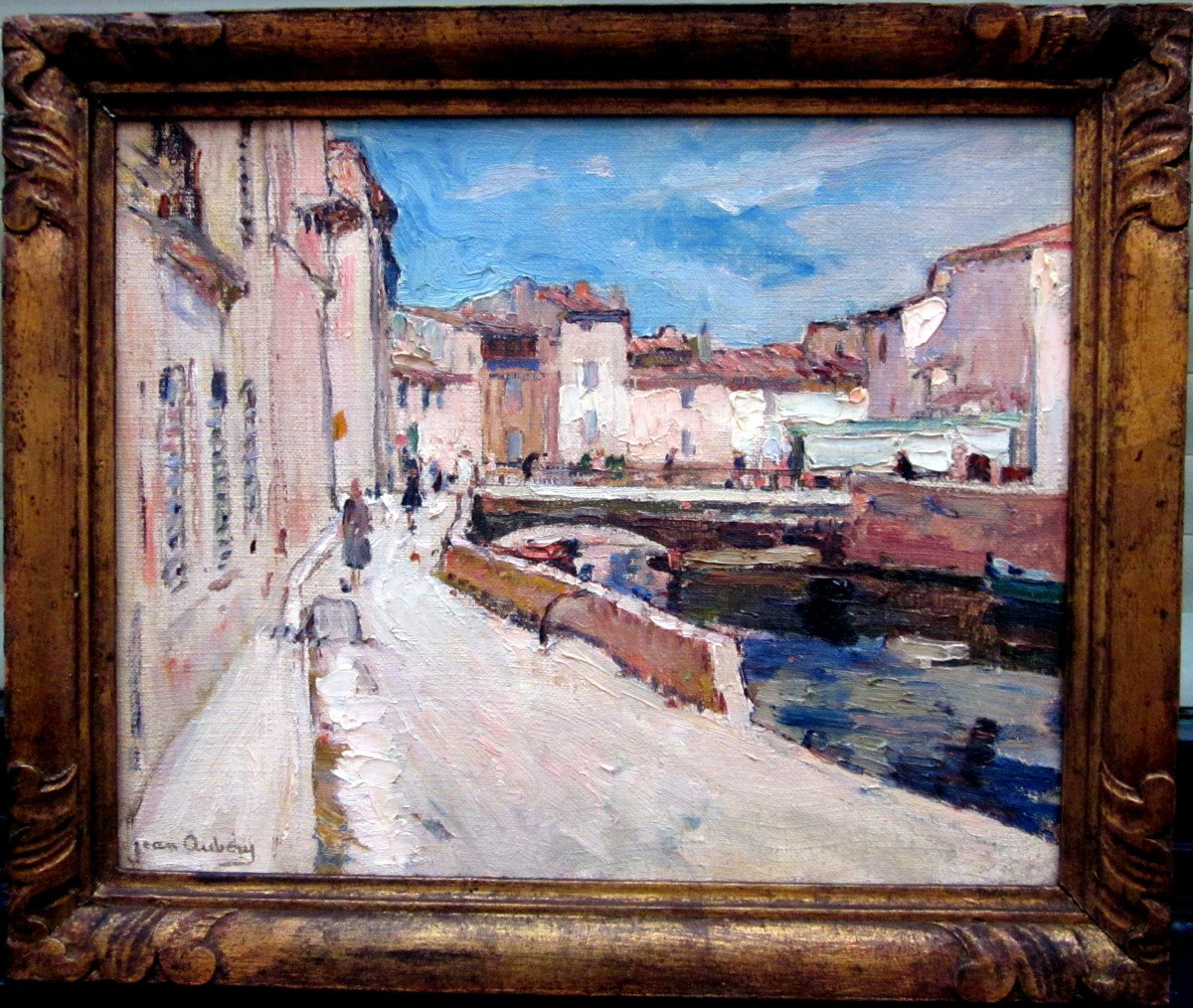 Jean Aubéry (1880-1952) Animated Quay In Martigues-photo-1