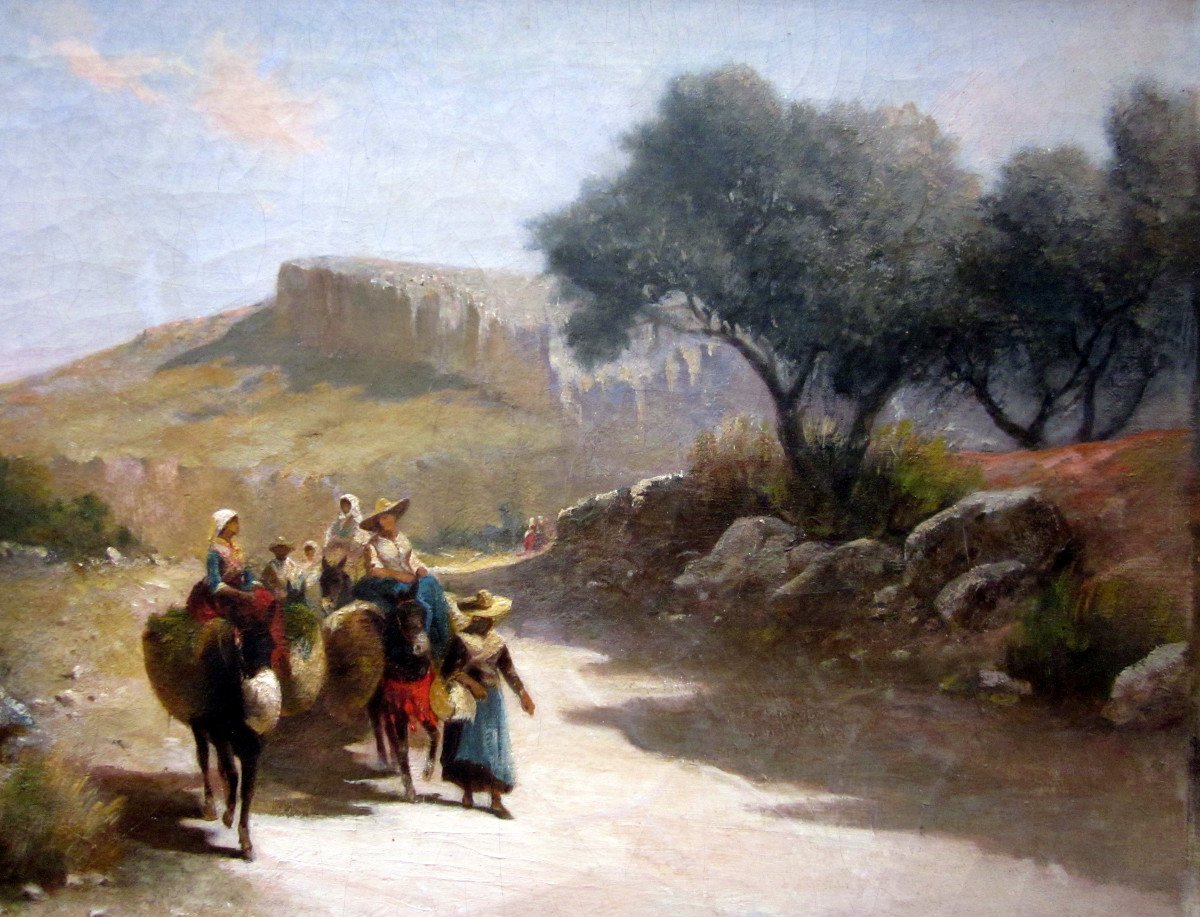 Honoré Boze (1830-1909) Return From Picking Lavender In Haute Provence-photo-3