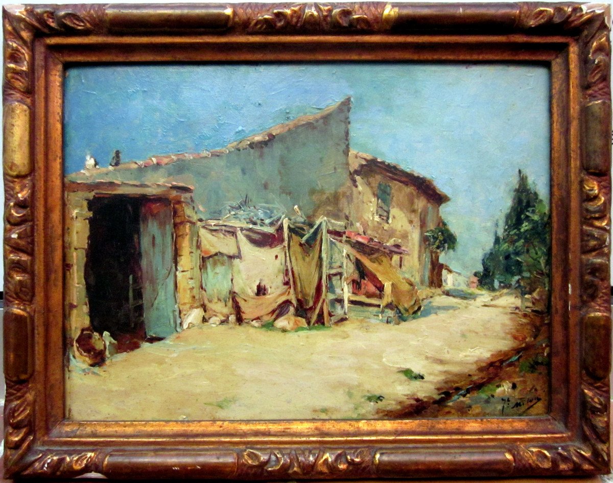 Joseph Milon (1868-1947) Vieille Ferme à Aix En Provence-photo-2