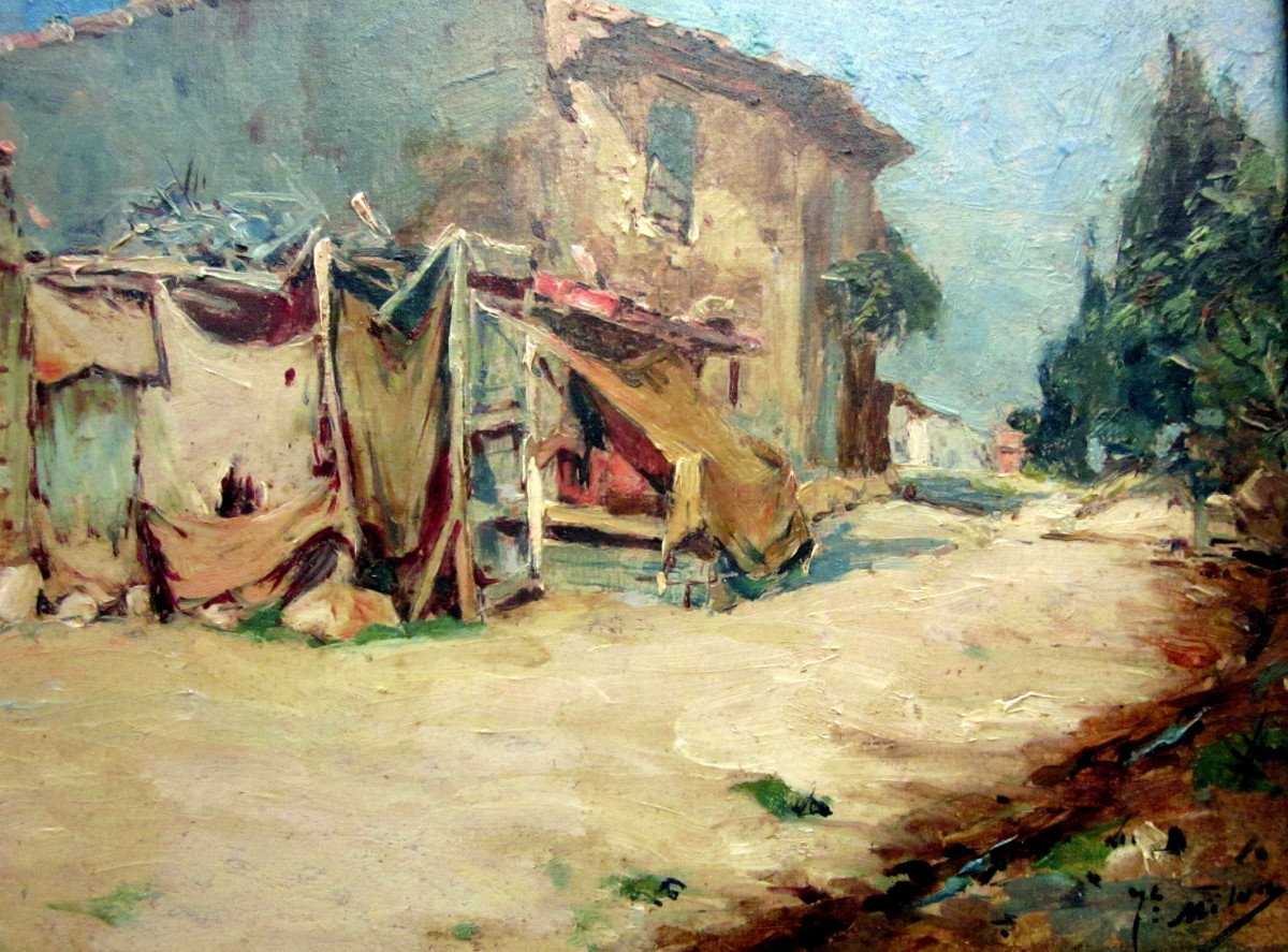 Joseph Milon (1868-1947) Vieille Ferme à Aix En Provence-photo-3