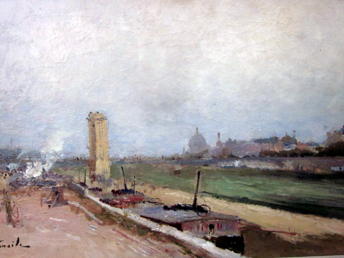 Alfred Casile (1848-1909) Quais De Seine-photo-4