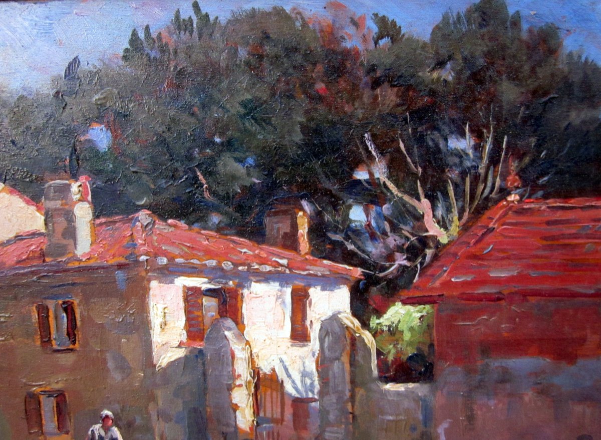 Fernand Salkin (1862-1937) Vieille Ferme Quartier De La Gavotte à Marseille-photo-1