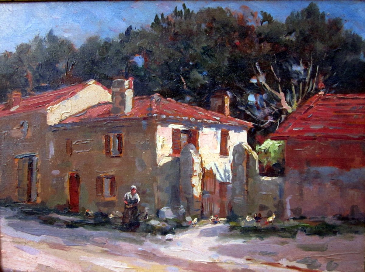 Fernand Salkin (1862-1937) Old Farm La Gavotte District In Marseille-photo-2