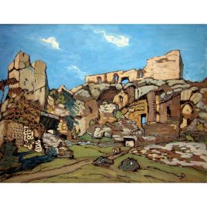 Joseph Hurard (1887-1956) Les Baux De Provence