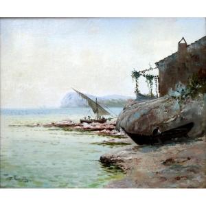 Jean-baptiste Roubaud (1871-1936) Seaside On The Var Coast - Cap Sicié