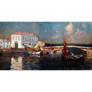 Louis Bonamici (1878-1966) La Prud'homie De Pêche à Martigues