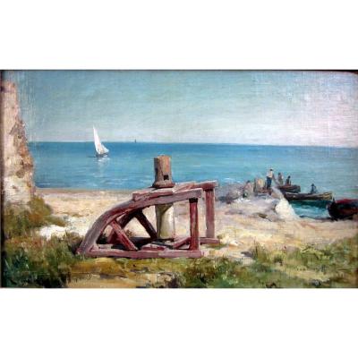 Raphaël Ponson (1835-1904) Capstan By The Sea