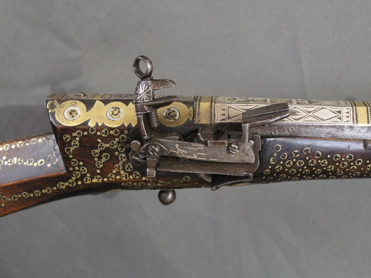  Ottoman Flintlock Rifle Known As Tüfek Shishana - Ottoman Türkiye, 18th-19th Century-photo-3